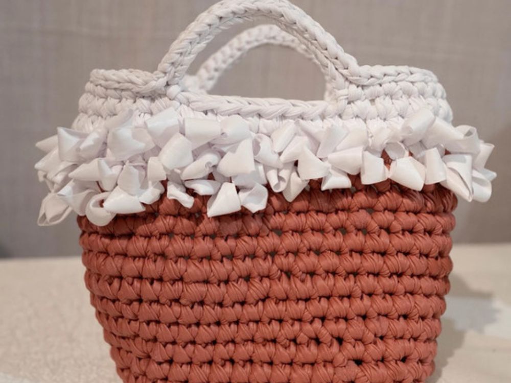 BORSA COLORAZIONE BIANCO/ROSA